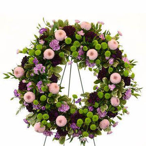 Bright Light Wreath Flowers for Funeral Service | Blooms of Paradise