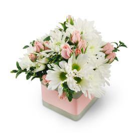 Precious Soft Pinks New Baby and Get Well Soon Flower Arrangement by Blooms Of Paradise