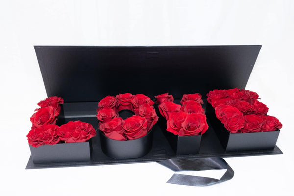 Luxury "LOVE" Rose Box – A Stunning Valentine's Day Gift - Blooms of Paradise Cambridge