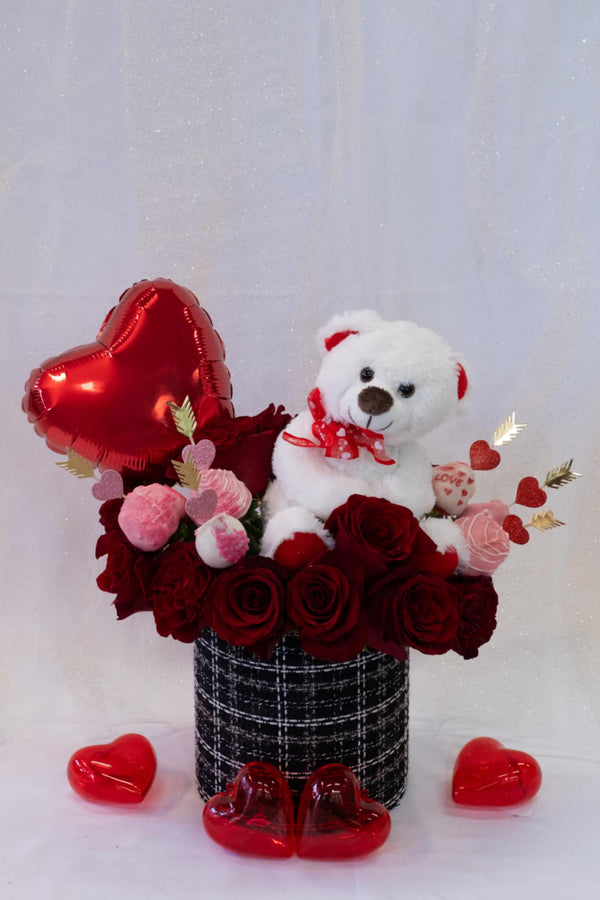 Sweet Embrace Valentine’s Arrangement" – A Heartfelt Gift - Blooms of Paradise Cambridge