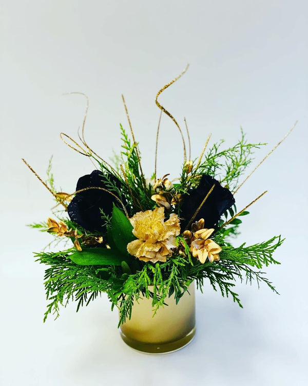 Gold New Year's Flowers for celebration, Blooms Of Paradise arrangement