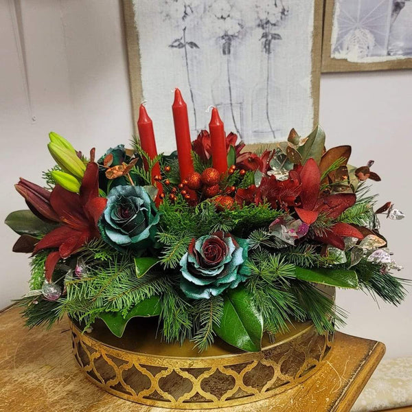 Christmas Wishes Centerpiece - Blooms of Paradise