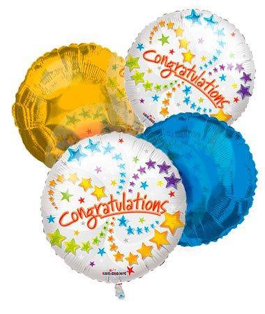Congratulations Mylar Balloon - Blooms of Paradise