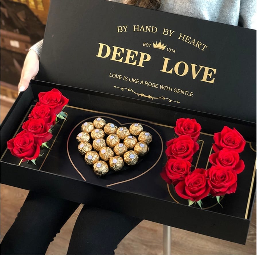 Deep Love Box by Downey Chapel Florist