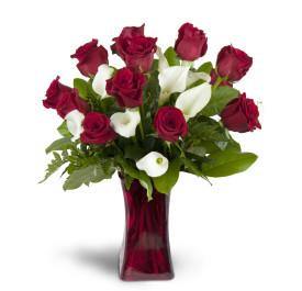 Anniversary Love Flowers - Blooms Of Paradise Vase Arrangement Full of Love