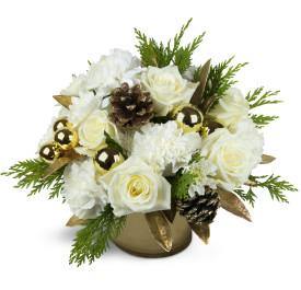 Golden Holiday Christmas Flowers with Blooms Of Paradise