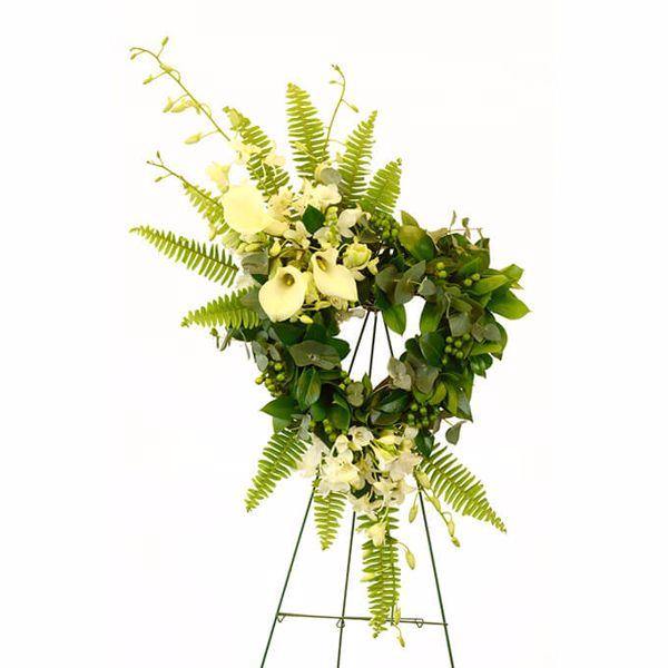 Green Solace Wreath - Blooms of Paradise