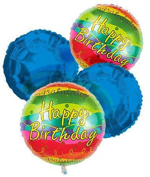 Colorful Happy Birthday balloon bouquet with delivery service1