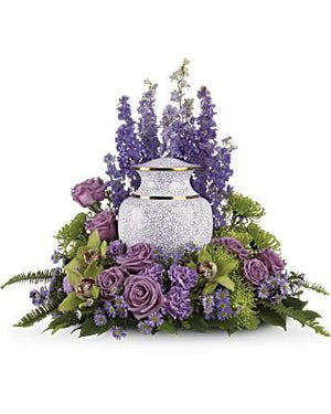 Memories Urn Funeral Flowers arrangement by Blooms Of Paradise with delivery service